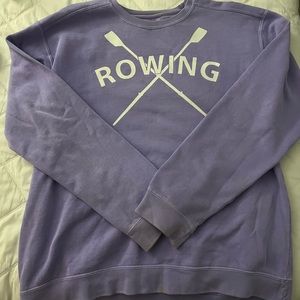 Cute purple rowing crewneck